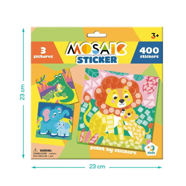 Mozaic cu autocolante - la zoo