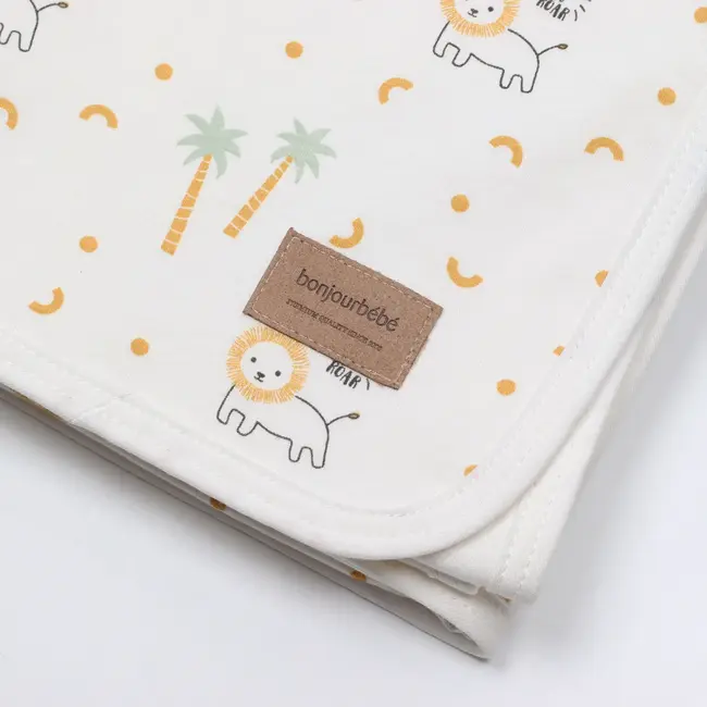 Paturica Usoara Pentru Copii, Multifunctionala, Bumbac Jersey, 65x80 Nairobi Mustard Pjb06na41-048