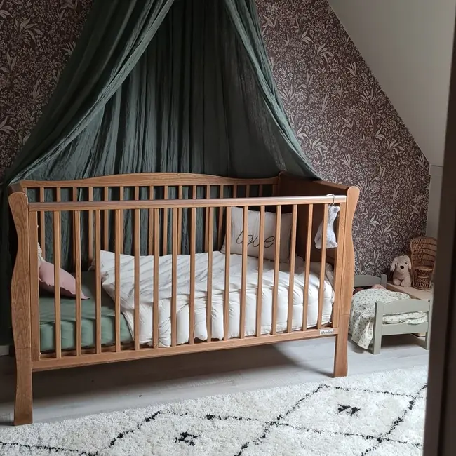 Patut Din Lemn Masiv, Transformabil Pentru Bebe Si Junior, Noble Vintage, 140 X 70 Cm Pjbnoble_vintage_140