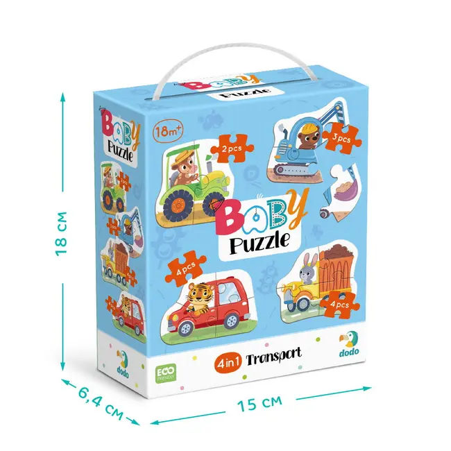 Puzzle 4 in 1 - vehicule (2,3,4 piese)