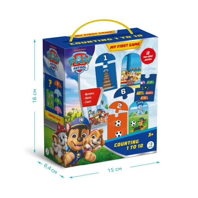 Puzzle de asociere cu numere - paw patrol