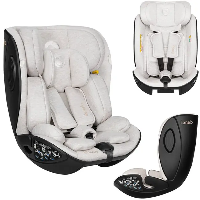 Scaun auto, Lionelo, Moxie Next, i-Size, 40-105 cm, Tetiera reglabila pe 8 trepte, Inclinare spatar in 5 pozitii, Carcasa ventilata, Din bambus, Protectie avansata, Husa detasabila, Conform cu R129, Bej BYNLO-MOXIE_NEXT_I-SIZE_BEIGE SAND