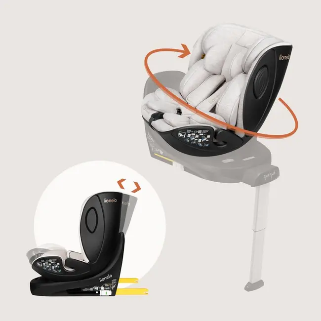 Scaun auto, Lionelo, Moxie Next, i-Size, 40-105 cm, Tetiera reglabila pe 8 trepte, Inclinare spatar in 5 pozitii, Carcasa ventilata, Din bambus, Protectie avansata, Husa detasabila, Conform cu R129, Bej BYNLO-MOXIE_NEXT_I-SIZE_BEIGE SAND