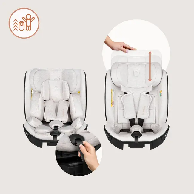 Scaun auto, Lionelo, Moxie Next, i-Size, 40-105 cm, Tetiera reglabila pe 8 trepte, Inclinare spatar in 5 pozitii, Carcasa ventilata, Din bambus, Protectie avansata, Husa detasabila, Conform cu R129, Bej BYNLO-MOXIE_NEXT_I-SIZE_BEIGE SAND