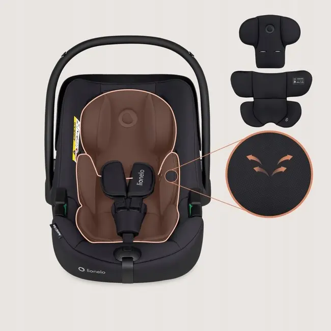 Scoica auto, Lionelo, i-Size Astrid, 0-13 Kg, 40-87 cm, Cu salteluta, Testat ADAC, Conform cu standardul european de securitate R129, Negru Onyx BYNLO-ASTRID_I-SIZE_BLACK_ONYX