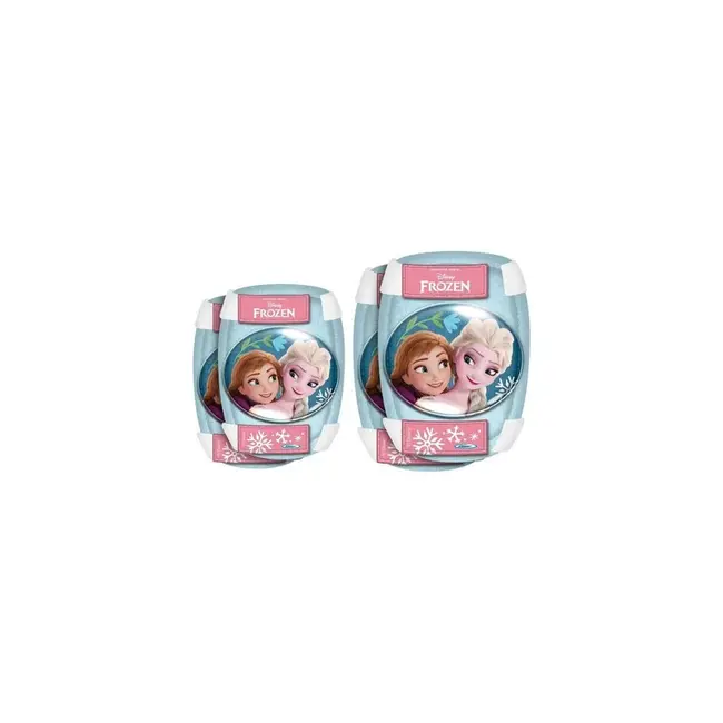 Set protectii cotiere si genunchiere pentru copii, Stamp, Disney, Frozen, Marime universala, Potrivite pentru role, trotineta sau patine, Albastru BYNRN246094