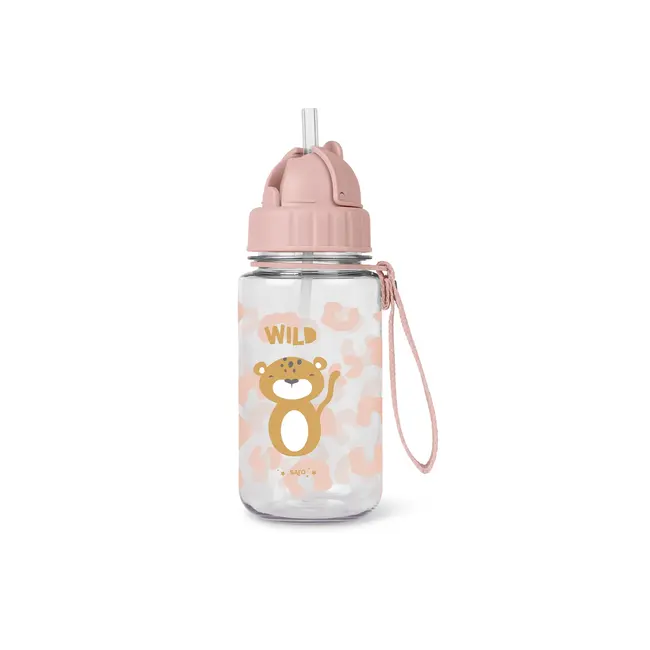 Sticla De Apa Pentru Copii Saro Born To Be Wild 400 Ml, Cu Pai Silicon Retractabil Anti-picurare, Din Tritan, Fara Bpa Pjb74011