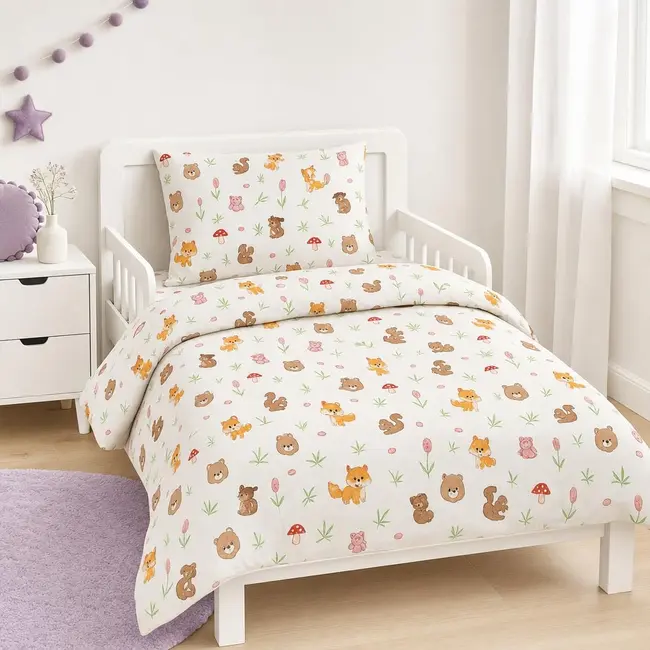Lenjerie in 3 piese Forest pentru pat copii 2-16 ani compatibila cu saltea 180x80cm - ASC6427968007232