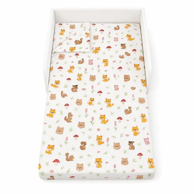 Lenjerie in 3 piese Forest pentru pat copii 0-5 ani compatibila cu saltea 120x60 cm - ASC6427968007263