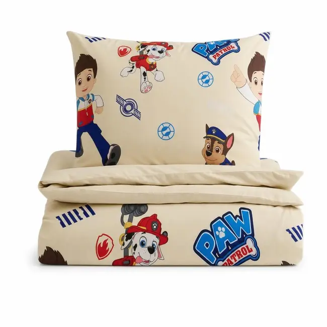 Set pilota si perna din bumbac ranforce cu Paw Patrol Crem pentru pat 2-8 / 2-12 ani - ASC6427968007492