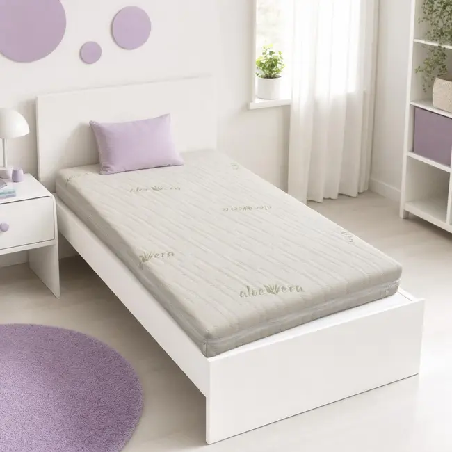 Saltea 180x80x14 cm SmartNest Deluxe cu jusa de Jacquard pentru pat copii 2-16 ani - ASC6427968006716