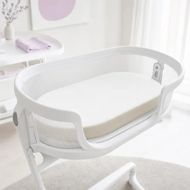 Saltea ovala DualNest 74x38x10 cm in 3 straturi, husa Jacquard Deluxe, compatibila Chicco Baby Hug - ASC6427968009342