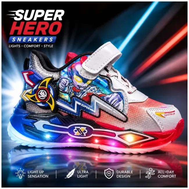 Adidasi super hero cu luminite pentru baieti adt-59