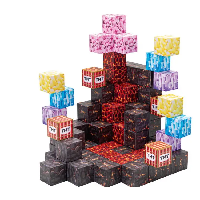 Cuburi magnetice - tnt 74 piese (2 cm)
