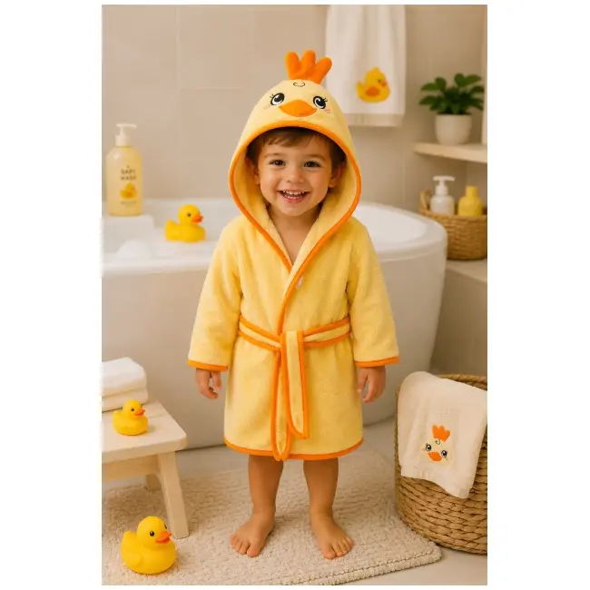 Halat de baie premium, puisor cu broderie, model 3d, ramel 487-2