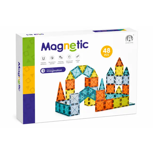Joc de constructie magnetic - 48 piese (5.5 cm)