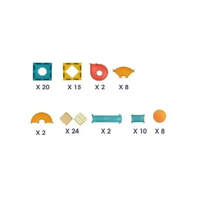 Labirintul meu magnetic - 91 piese (5.5 cm)
