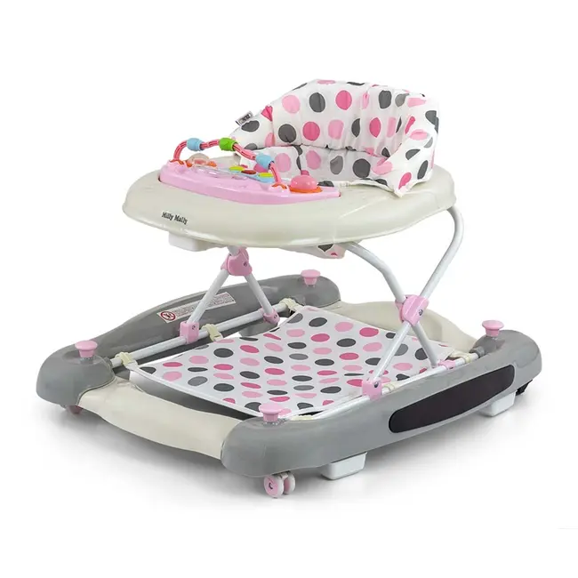 Premergator 2in1 Milly Mally Patrol Plus - Mers si Balansare, Panou Educativ, Pastel Dots