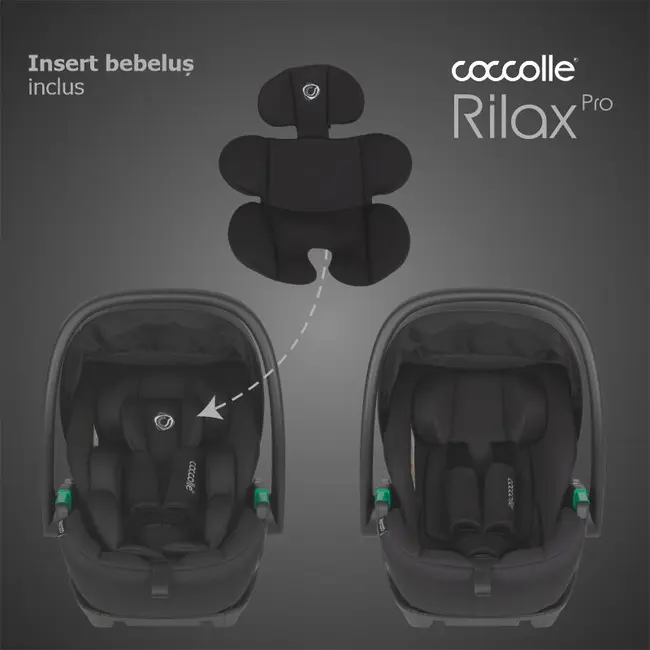 Scoica auto isize coccolle rilax black + baza isofix isize smb32508046004b1