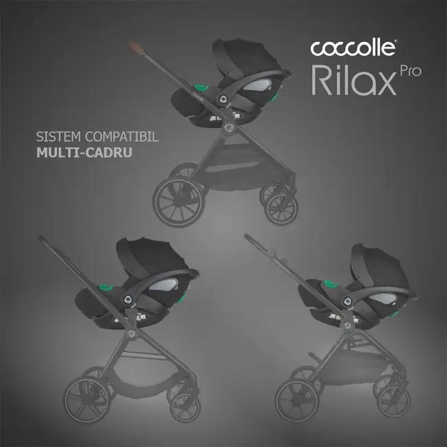 Scoica auto isize coccolle rilax black + baza isofix isize smb32508046004b1