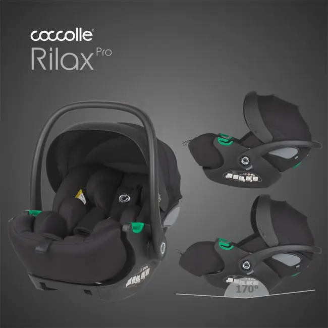 Scoica auto isize coccolle rilax black + baza isofix isize smb32508046004b1