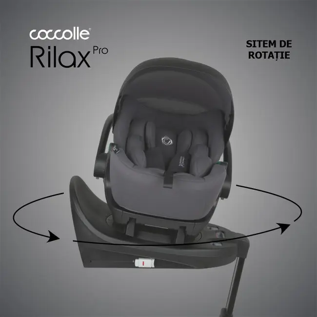Scoica auto isize coccolle rilax greystone + baza isofix isize smb32508046204b1