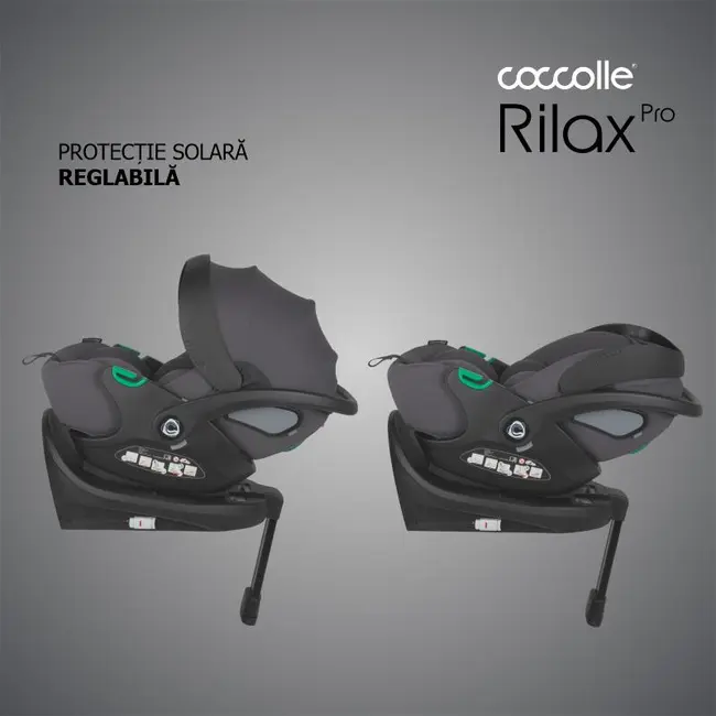 Scoica auto isize coccolle rilax greystone + baza isofix isize smb32508046204b1