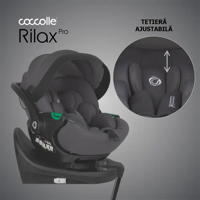Scoica auto isize coccolle rilax greystone + baza isofix isize smb32508046204b1