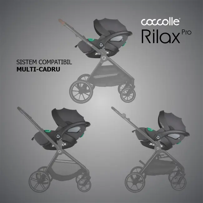 Scoica auto isize coccolle rilax greystone + baza isofix isize smb32508046204b1