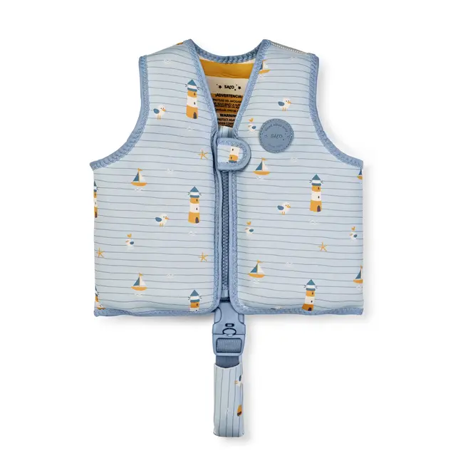 Vesta De Inot Copii Cu Protectie Uv Upf 50+ Navy Hugs By Saro ,   Vesta Flotabila Evolutiva 3-6 Ani Pjb62213