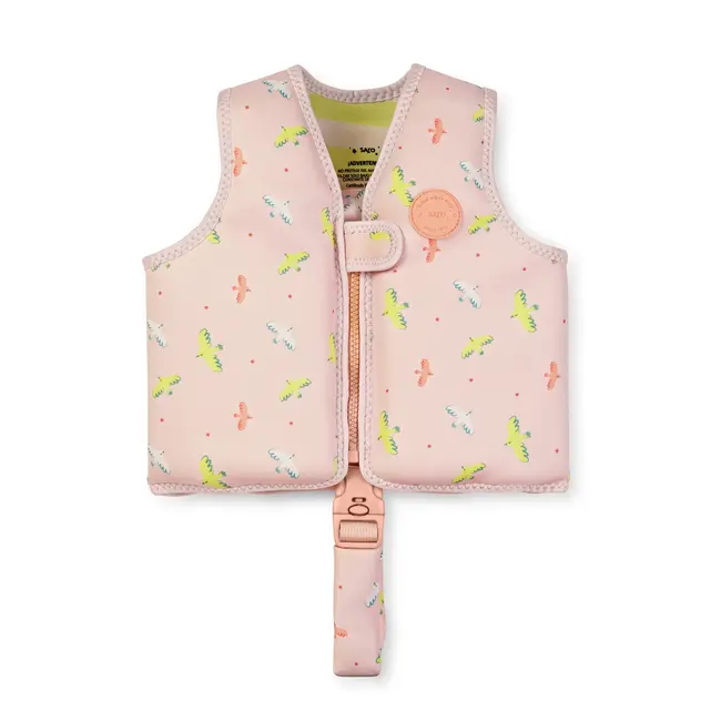 Vesta De Inot Copii Cu Protectie Uv Upf 50+ Tropicool Pink By Saro ,   Vesta Flotabila Evolutiva 1-3 Ani Pjb62015