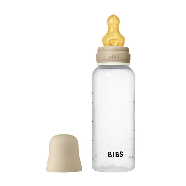 Bibs - set complet biberon fosforescent anticolici pp fara bpa, 270 ml, latex, vanilla glow bbb5017257