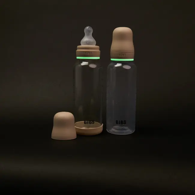 Bibs - set complet biberon fosforescent anticolici pp fara bpa, 270 ml, latex, vanilla glow bbb5017257