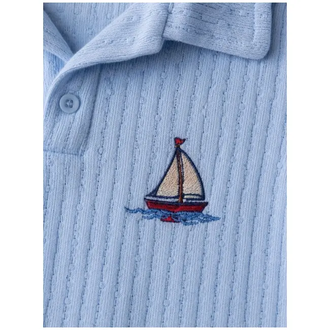 Compleu din doua piese, tricou si pantaloni scurti pentru bebelusi, junior class, model alsbs8, bumbac sbs8
