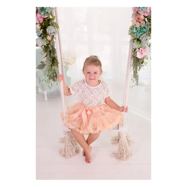 Leagan Copii Babysteps   Woodswing, Lemn, Spuma  Velvet Bej Premium, Design Scandinav, Pana La 100 Kg Pjbc1-8191