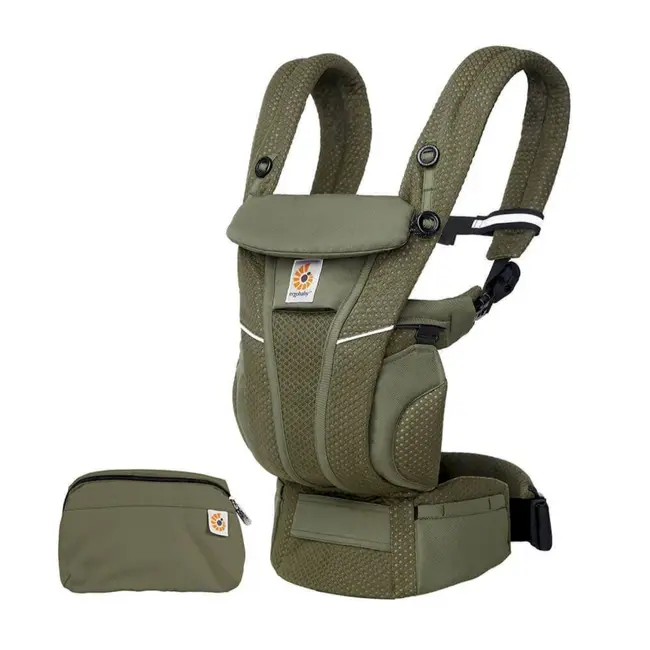 Marsupiu Pentru Bebelusi Ergobaby Omni Breeze Respirabil Si Confortabil 0 - 4 Ani Olive Green Pjbbcz360polive