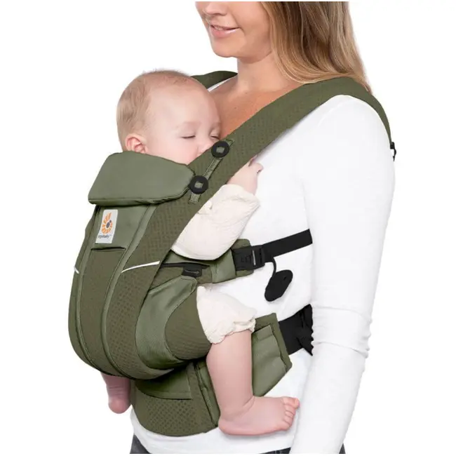 Marsupiu Pentru Bebelusi Ergobaby Omni Breeze Respirabil Si Confortabil 0 - 4 Ani Olive Green Pjbbcz360polive