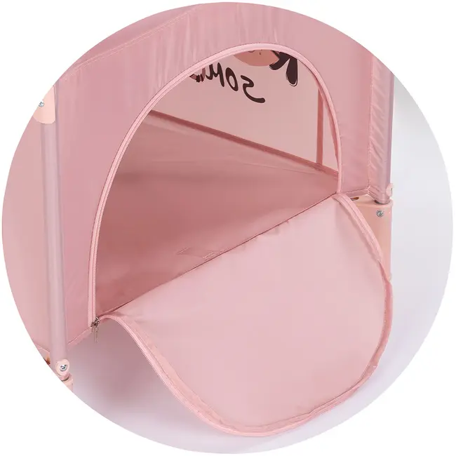 Patut pliabil Chipolino Relax Tiger powder pink cu laterala culisanta HUBKOSIRE2691P