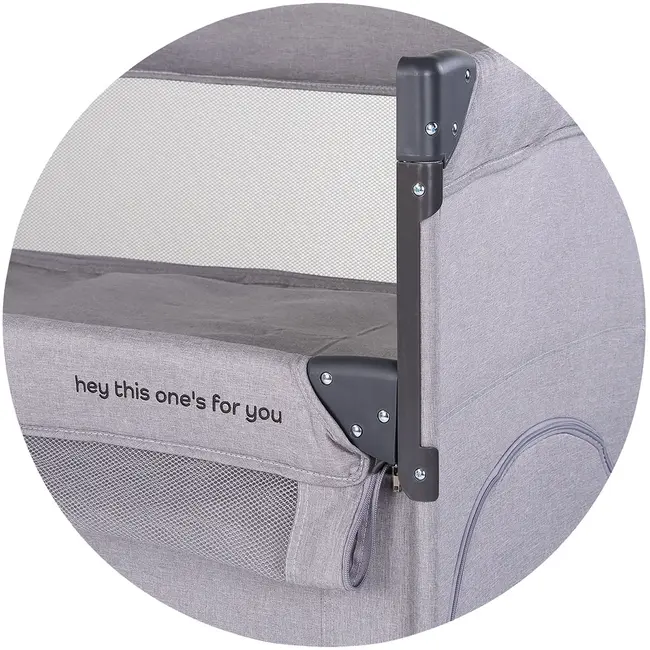 Patut pliabil Chipolino Relax platinum linen cu laterala culisanta HUBKOSIRE262PL
