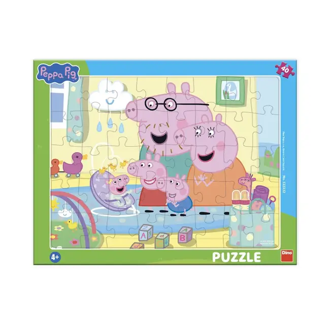 Puzzle cu rama peppa pig - joaca intre frati (40 piese)
