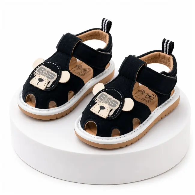 Sandalute pentru bebelusi cu piuitoare - happy cute bear snd5-11