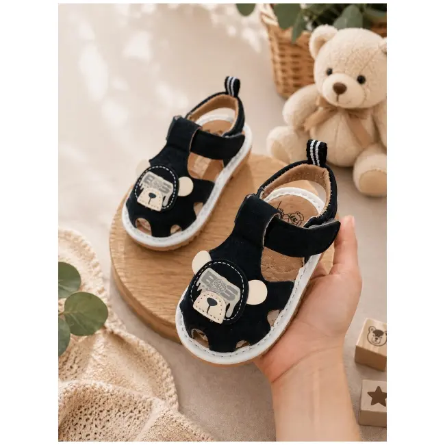 Sandalute pentru bebelusi cu piuitoare - happy cute bear snd5-11