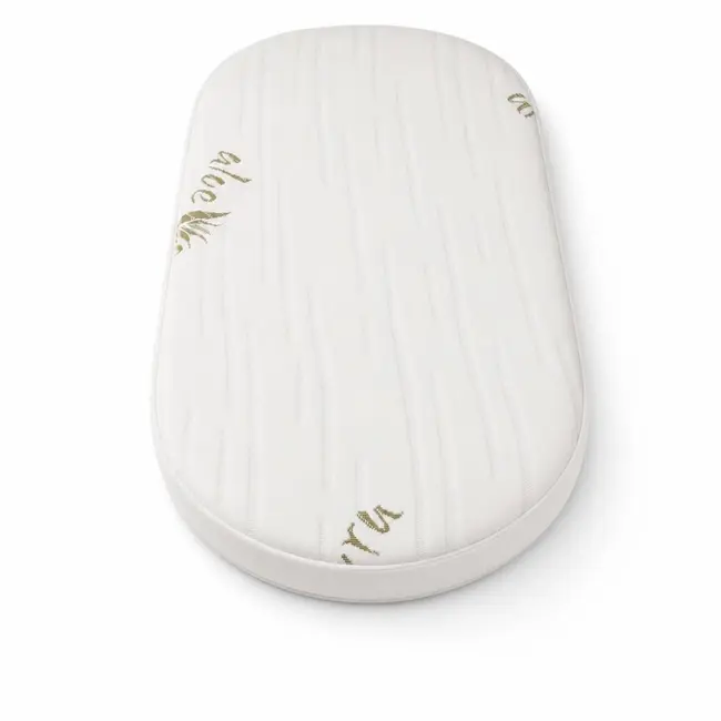 Saltea Ovala Fiber 120x60x4 cm in 2 straturi  pentru cos / patut, 2 fete diferite, husa Jacquard Deluxe - ASC6427968020484