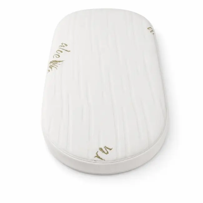 Saltea Ovala Fiber 81x47x4 cm in 2 straturi  pentru cos / patut din nuiele , 2 fete diferite, husa Jacquard Deluxe - ASC6427968020491