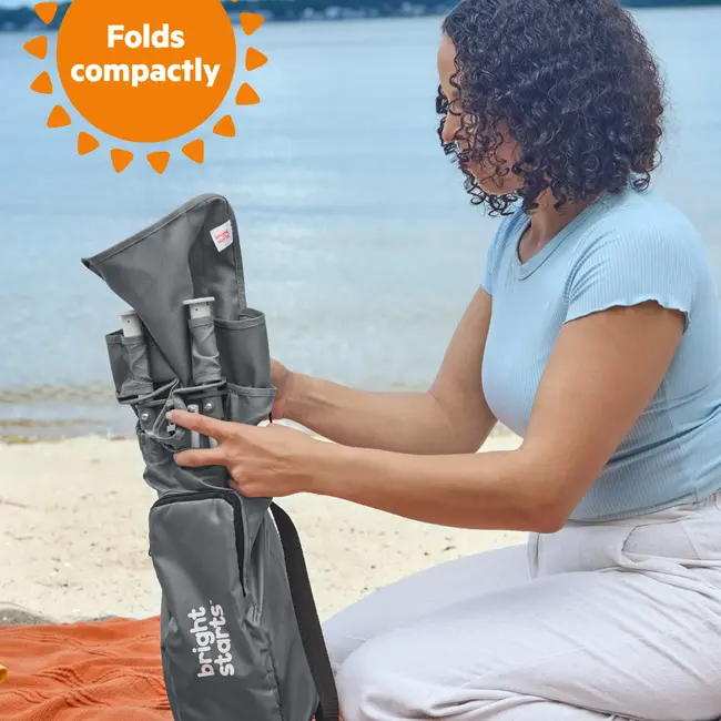 Bright starts - scaun de masa portabil pop 'n sit grey bbb17198