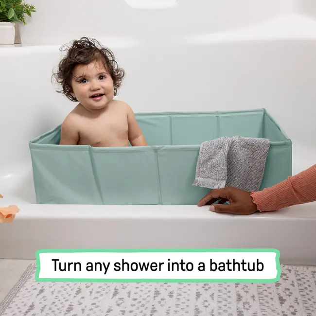 Ingenuity - cadita pliabila pentru calatorii tuckaway travel tub sage bbb17267