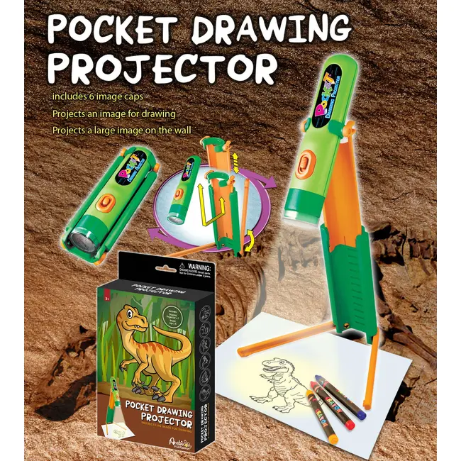 Mini proiector pentru desen - dinozauri