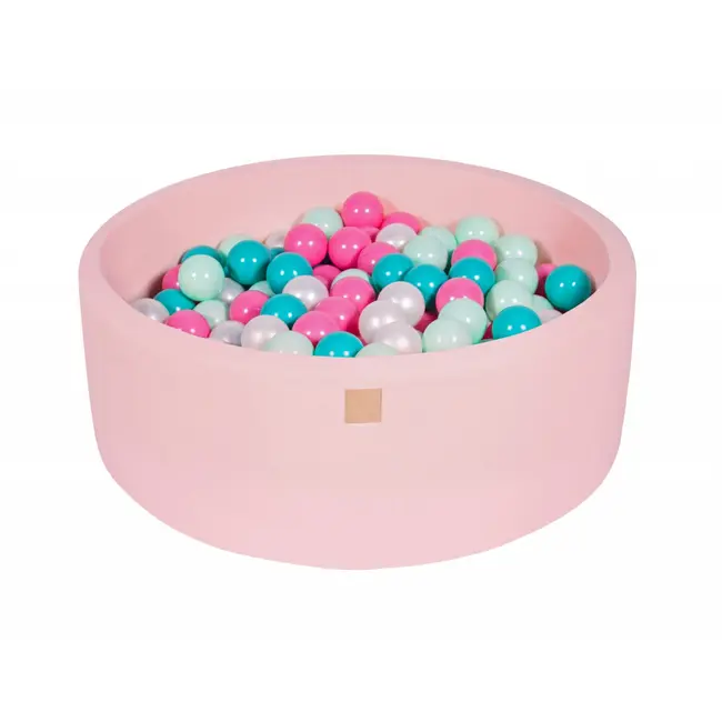 Piscina Uscata Cu 250 De Bile (alb Perlat, Turcoaz, Roz Pastel, Mint) Meowbaby  , Unicorn, 90x30 Cm, Roz Deschis Pjbb001018