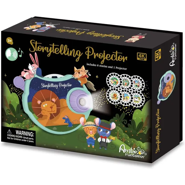 Proiector cu 6 fabule - vulpea si strugurii, cei trei purceluși etc.