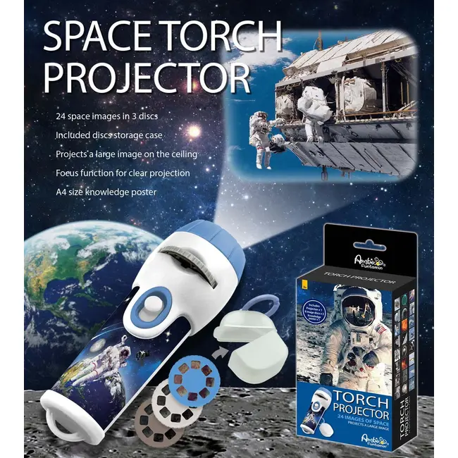 Proiector tip lanterna - calatorie prin spatiul cosmic